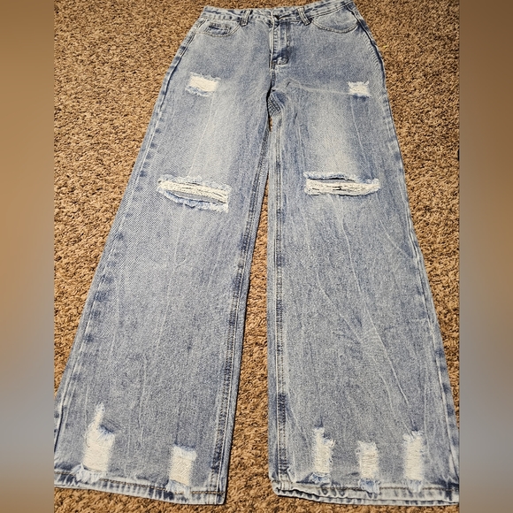 Jeans Wide Leg NEW large - Picture 2 of 12